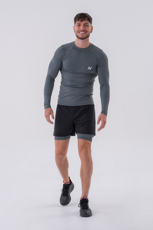 Шорты Nebbia Double-Layer Shorts with Smart Pockets 318 Grey