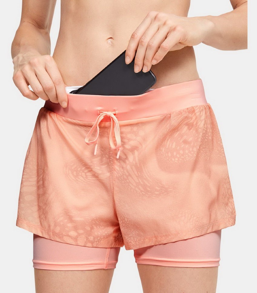 Шорты Under Armour W UA Run SpeedPocket 2-in-1 Weightless Short 1350192-845