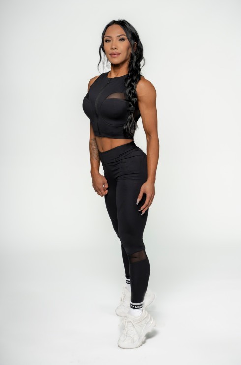 Топ NEBBIA 842 Compression Push-Up Top INTENSE Mesh Black