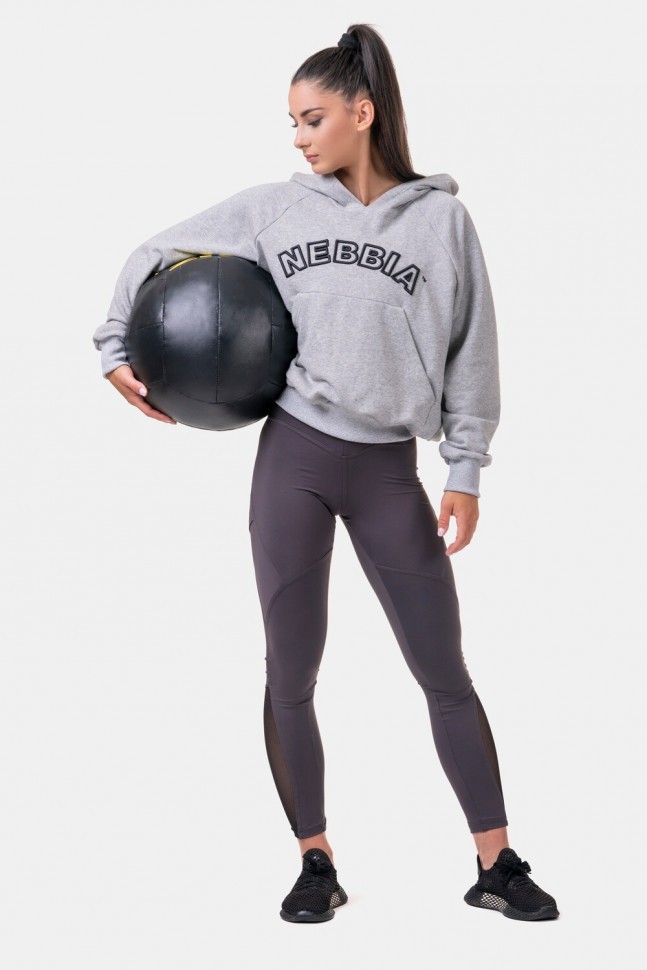 Толстовка Nebbia 581 conic HERO Sweatshirt with a hoodie Light grey