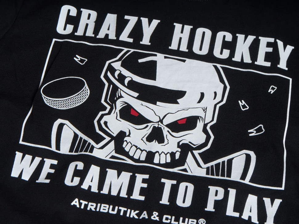 Футболка ATRIBUTIKA & CLUB Crazy Hockey, черн. 138440