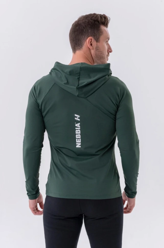Толстовка Nebbia Long-Sleeve T-shirt with a hoodie 330 Green