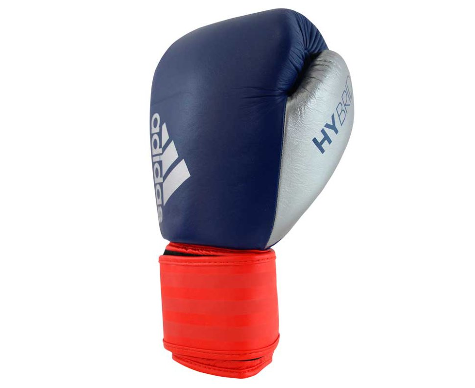 Перчатки боксерские Adidas Hybrid 200 сине-красно-серебристые adiH200син-кр-сер