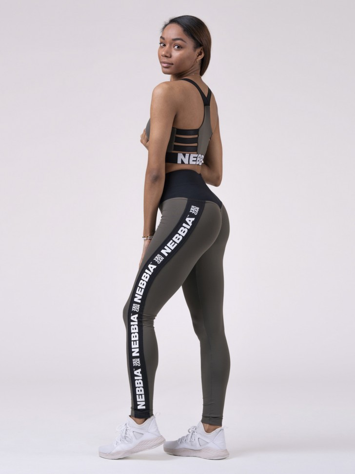 Лосины NEBBIA Power Your Hero iconic leggings 531 SAFARI