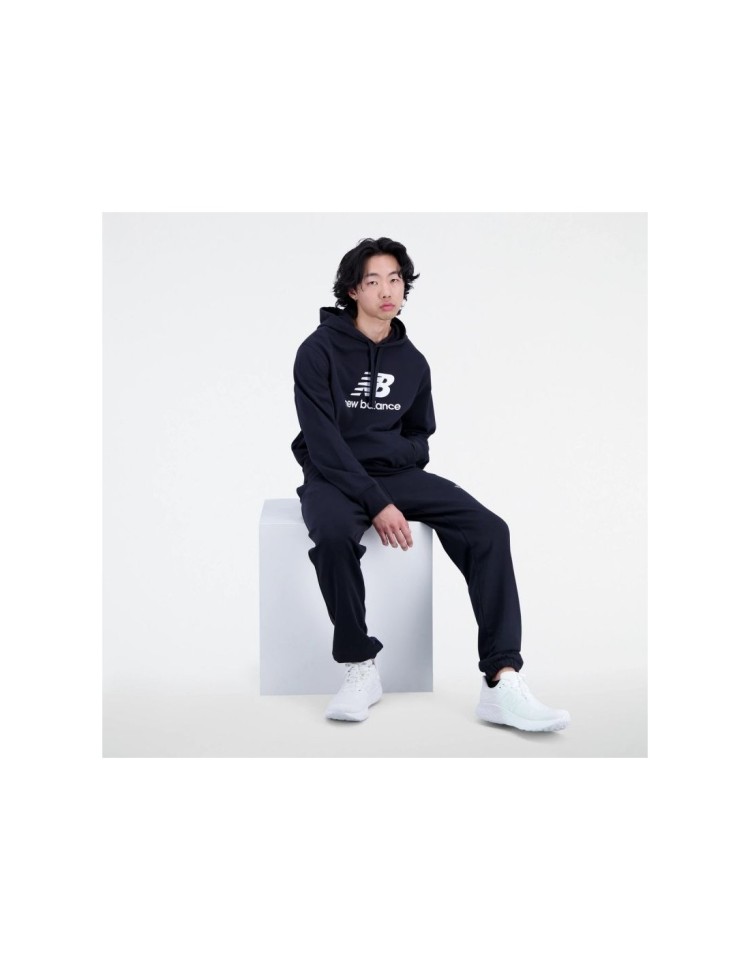 Толстовка New Balance Essentials Stacked Logo French Terry Hoodie MT31537-BK
