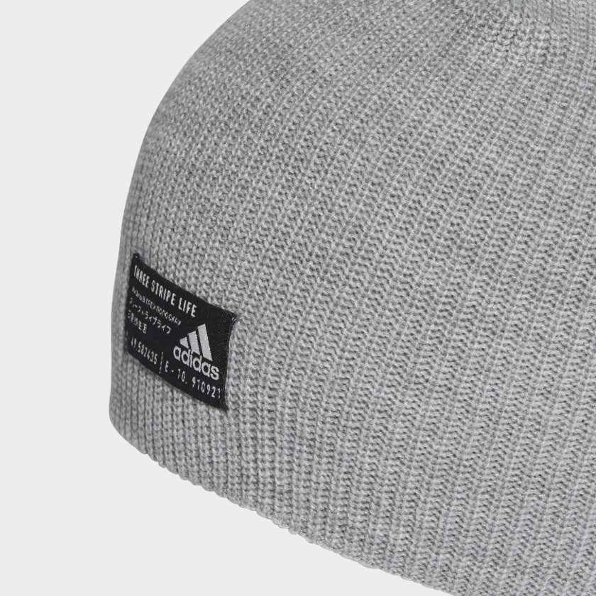 Шапка Adidas PERF BEANIE     MGREYH/BLACK/WHITE FS9032