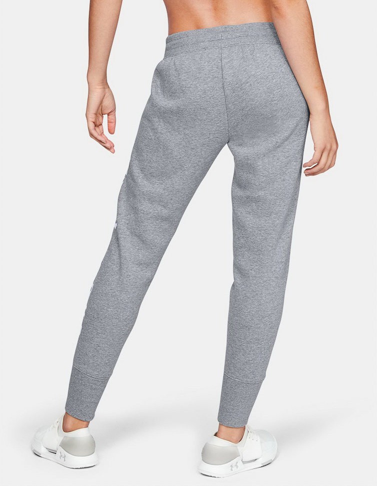 Брюки Under Armour Cotton Fleece WM Pant Steel Light Heather / White / White 1321190-035