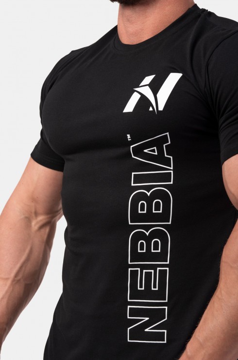 Футболка Nebbia Vertical Logo T-shirt 293 Black