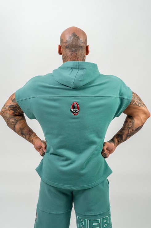 Футболка Nebbia Hooded T-shirt Gym Rag top CHAMPION 706 Green