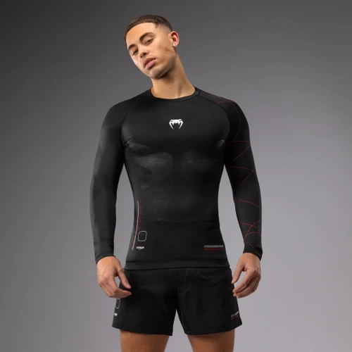 Футболка Venum Tactical XT Rashguards Long Sleeves - Black/Fire Red VEN05521-100