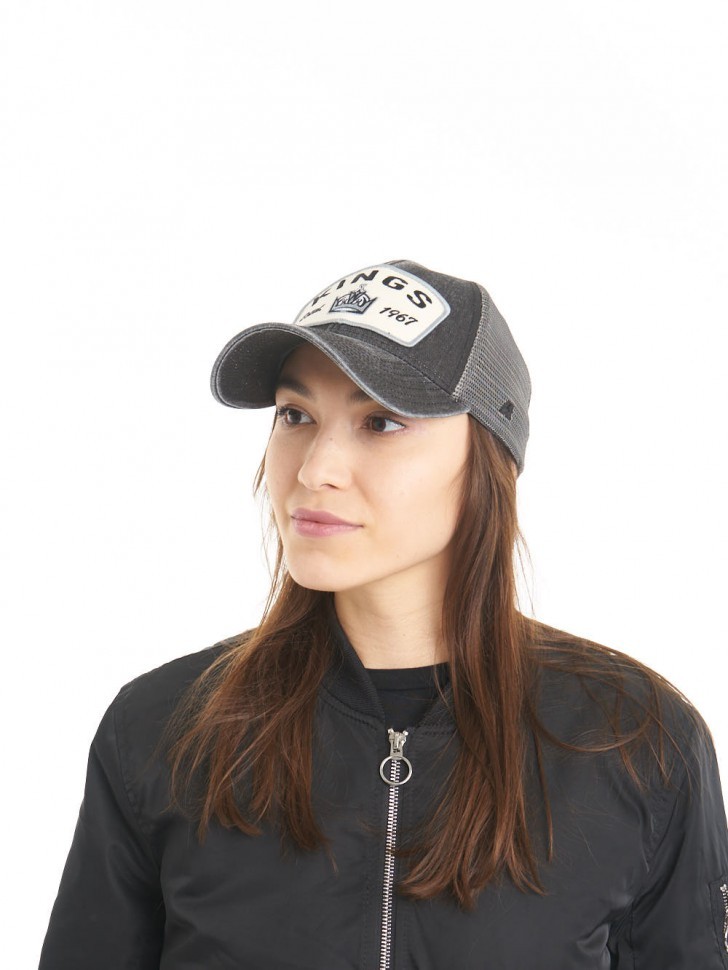 Бейсболка ATRIBUTIKA & CLUB Los Angeles Kings, серо-черн. 31150