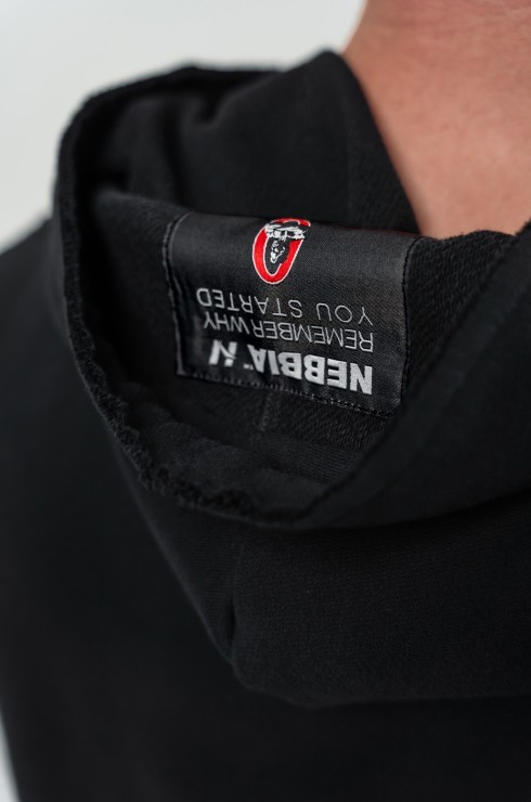 Толстовка Nebbia без рукавов Sleeveless Hoodie Sweatshirt IRON BEAST 710 Black