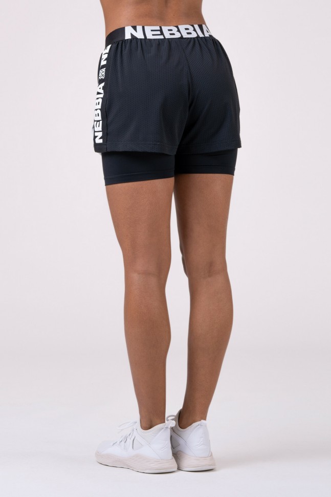 Шорты NEBBIA Fast&Furious Double Layer shorts 527 BLACK