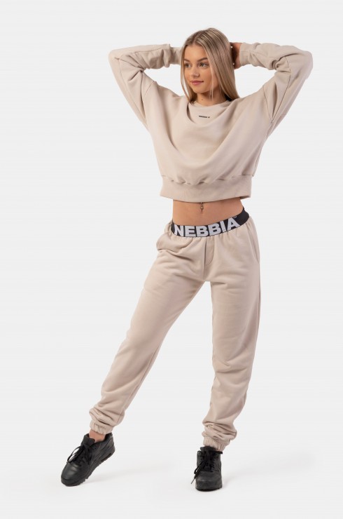 Джемпер Nebbia 420 Loose Fit Sweatshirt “Feeling Good” Cream