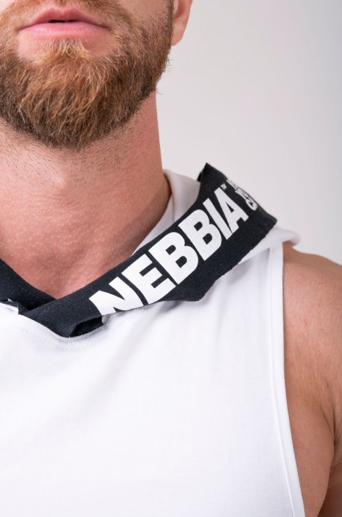 Майка Nebbia c капюшоном Hooded Singlet 173 white