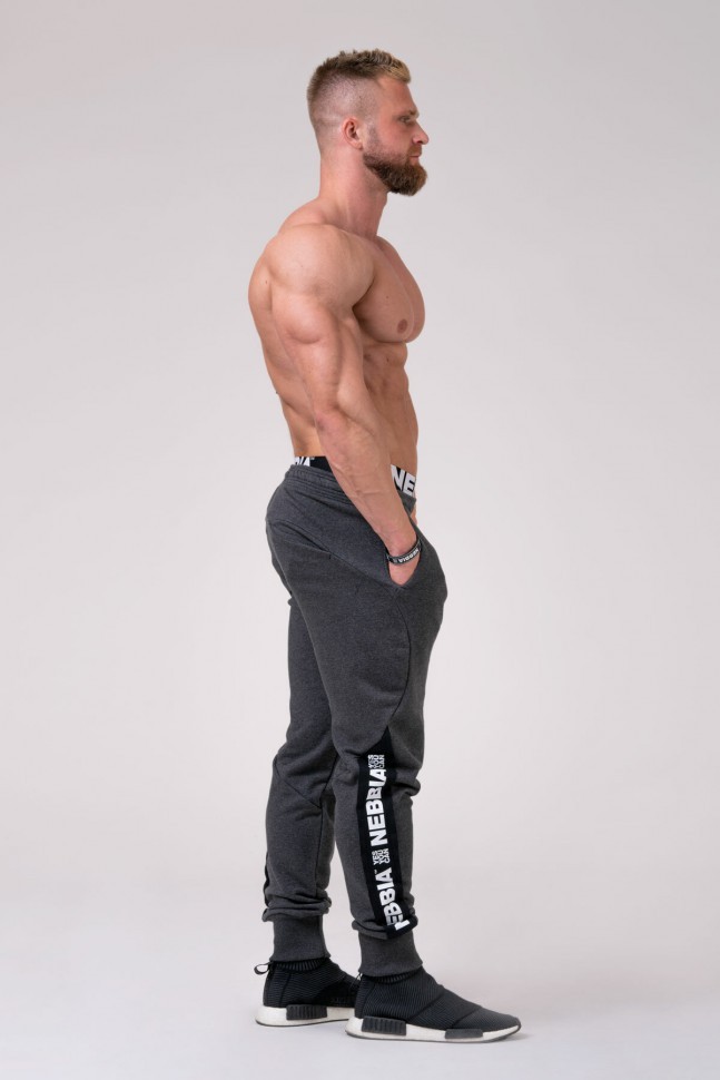 Брюки Nebbia джоггеры 185 grey