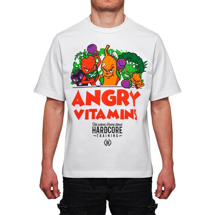 Футболка Hardcore Training Angry Vitamins White Oversized Fit hctshirt0412