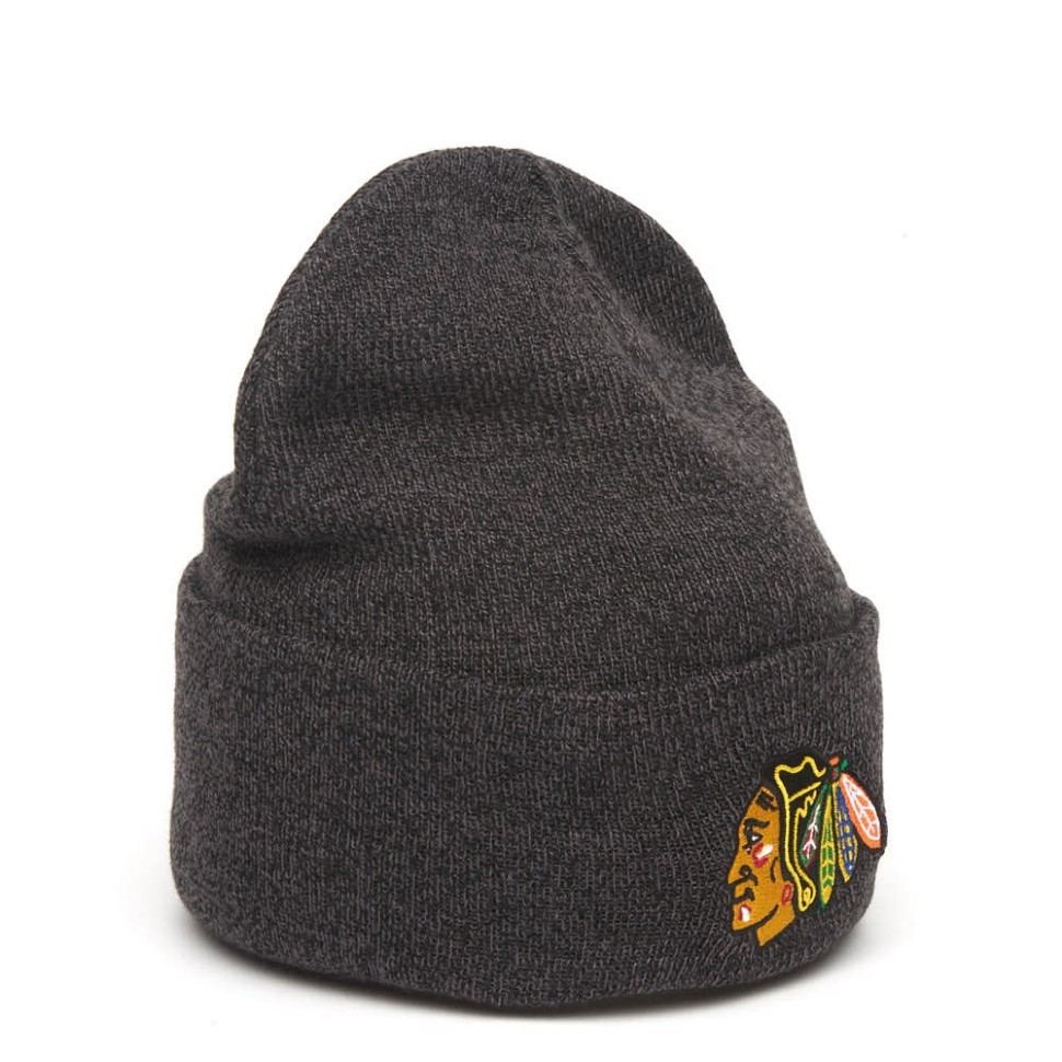 Шапка ATRIBUTIKA & CLUB Chicago Blackhawks, чер.меланж 59331