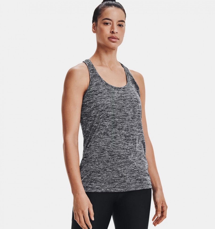 Майка Under Armour Tech Tank - Twist Black /  / Metallic Silver 1275487-001