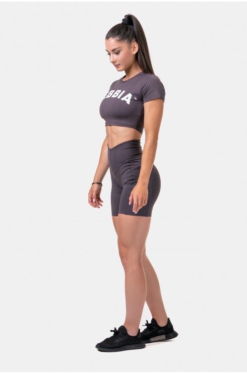Футболка Nebbia 584 Short Sleeve Sporty Crop Top Marron