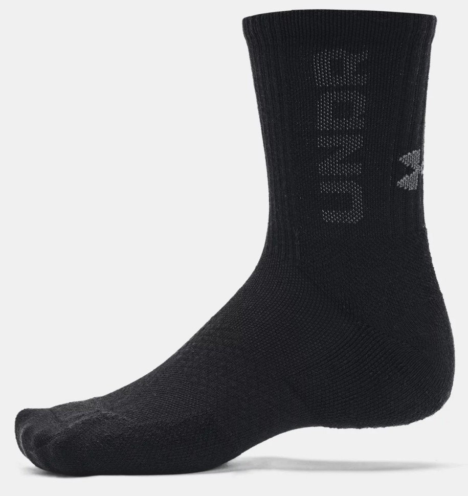 Носки Under Armour UA 3-Maker 3pk Mid-Crew-BLK 1373084-001
