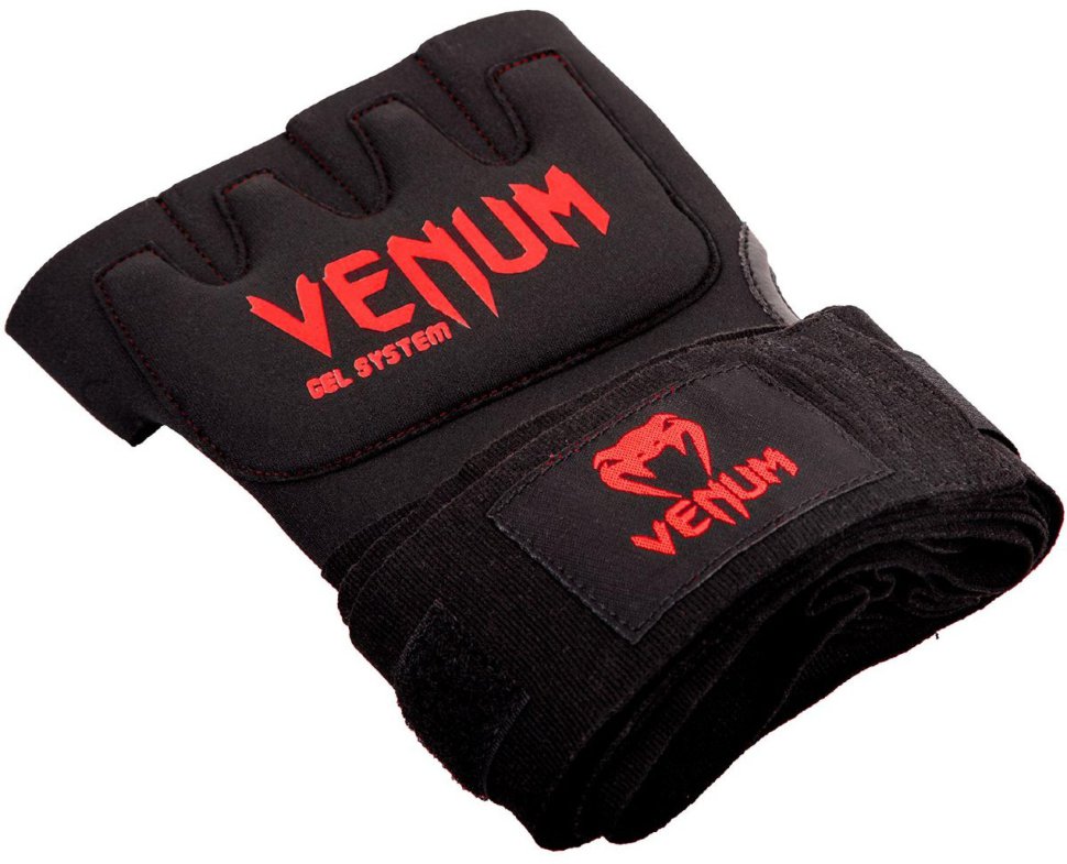 Гелевые бинты боксерские Venum Gel Kontact Black/Red 01281