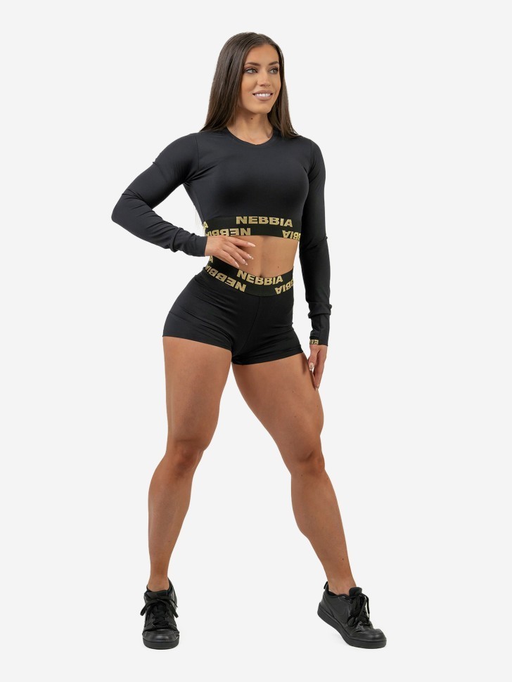 Лонгслив NEBBIA 839 Women's Long Sleeve Crop Top INTENSE Perform Gold