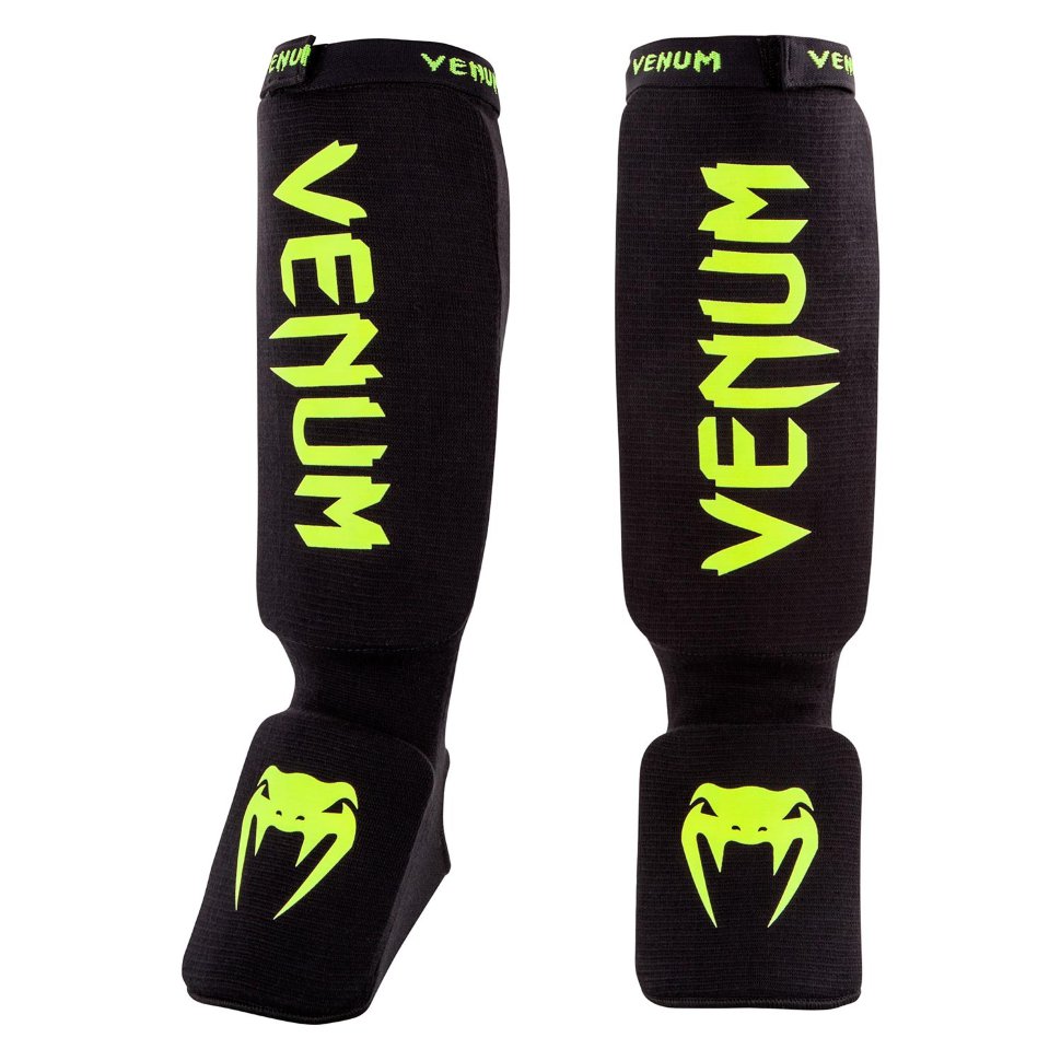 Щитки Venum Kontact Black/Neo Yellow (Без размера) 99006