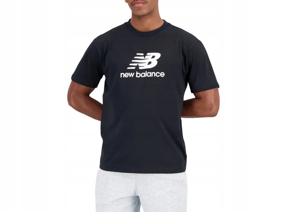 Футболка New Balance Essentials Stacked Logo Cotton Jersey Short Sleeve T-shirt MT31541-BK