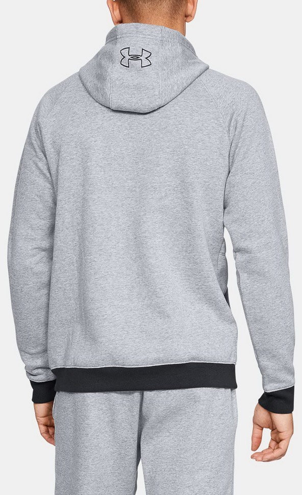 Толстовка Under Armour Baseline Fleece P/O Hoody Steel Light Heather / Black / Black 1317447-035
