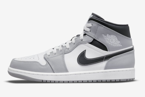 Кеды Nike AIR JORDAN 1 MID LIGHT SMOKER GREY 554724-078