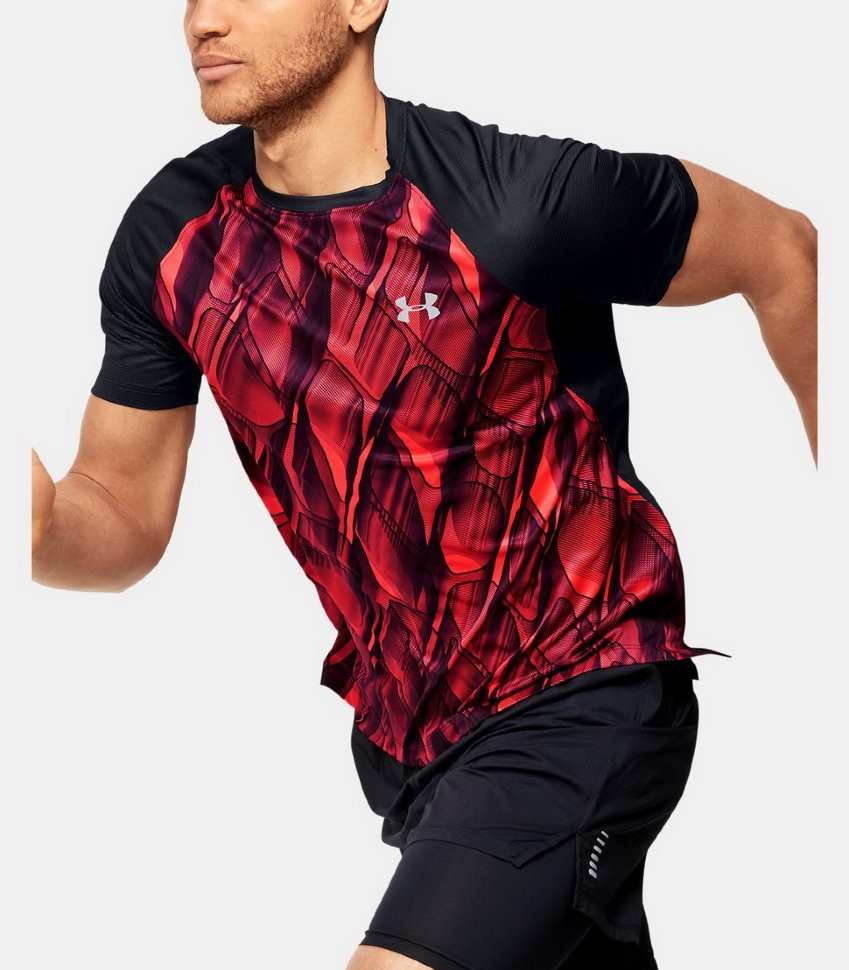Футболка Under Armour M UA Qualifier ISO-CHILL Printed Short Sleeve 1350133-628