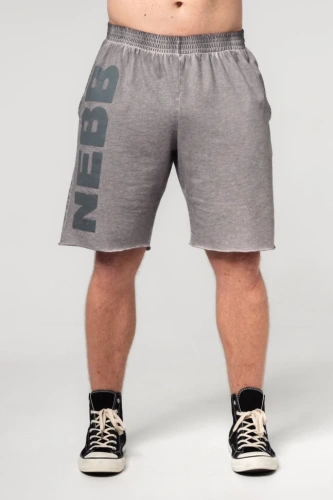 Шорты Nebbia Washed-off Gym Sweatshorts NO BS 367 Light Grey