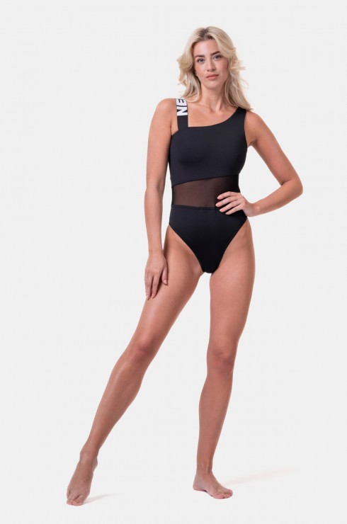 Купальник слитный Nebbia One shoulder sporty swimsuit 559 Black