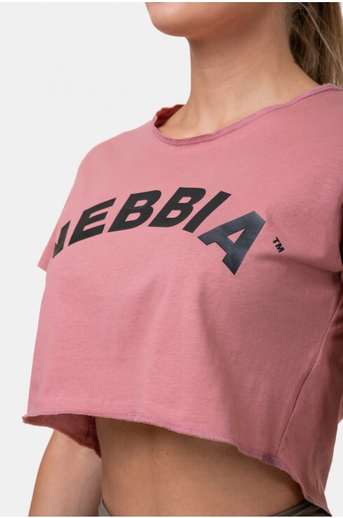 Футболка Nebbia 583 Loose Fit & Sporty Crop Top Old rose