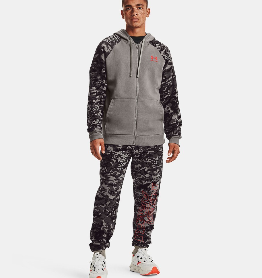 Брюки Under Armour UA RIVAL FLC CAMO SCRIPT JGR 1366313-066