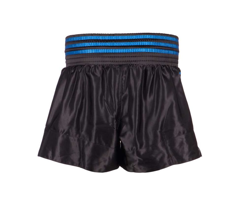 Шорты тайские Adidas Thai Boxing Short Satin adiSTH01черно-синие
