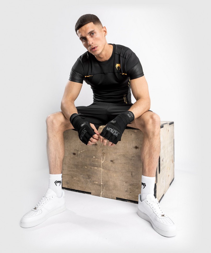Футболка Venum компрессионная Tempest 2.0 Black/Gold 04306