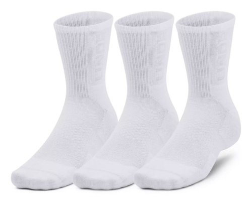 Носки Under Armour UA 3-Maker 3pk Mid-Crew-WHT 1373084-100