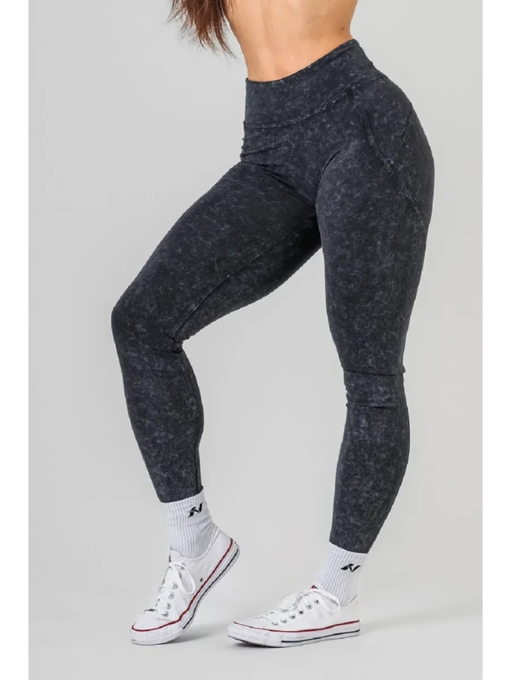 Леггинсы Nebbia Washed High Waisted Leggings GYM WARRIOR 776  Black