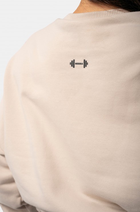 Джемпер Nebbia 420 Loose Fit Sweatshirt “Feeling Good” Cream
