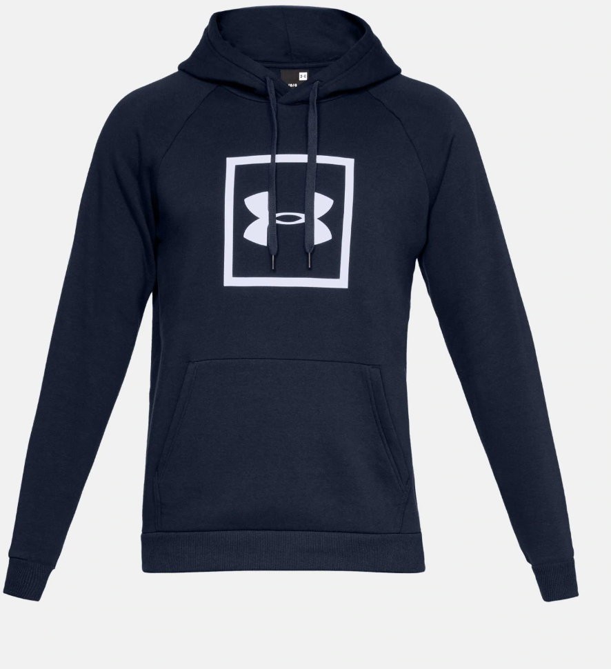 Толстовка Under Armour RIVAL FLEECE LOGO HOODY Academy /  / White 1329745-408