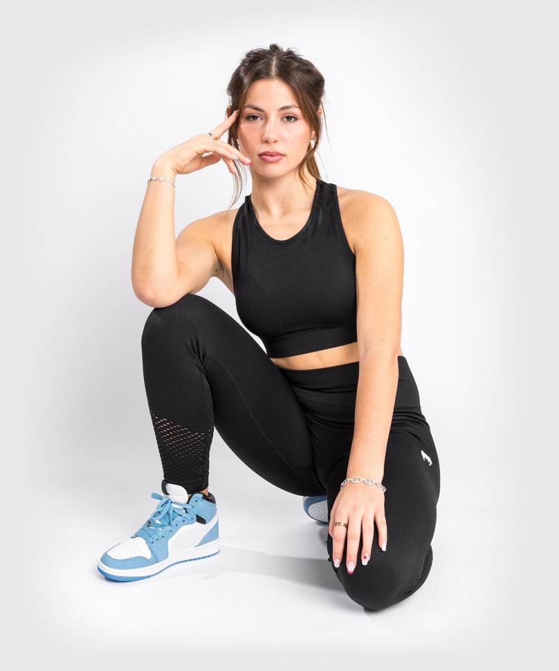 Леггинсы Venum бесшовные Sparring Seamless Leggings Black ven04459-001