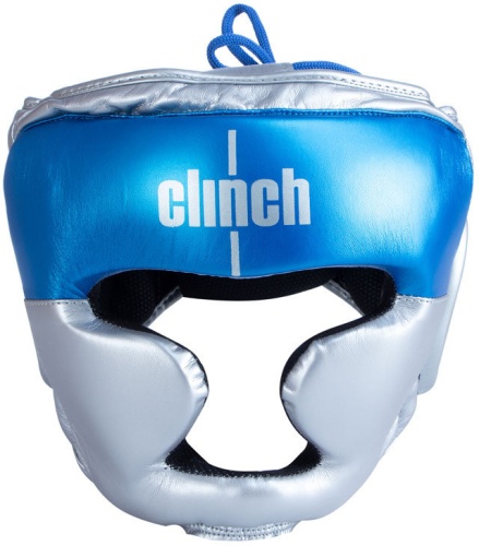 Шлем боксерский Clinch Kids C128серебристо-синий