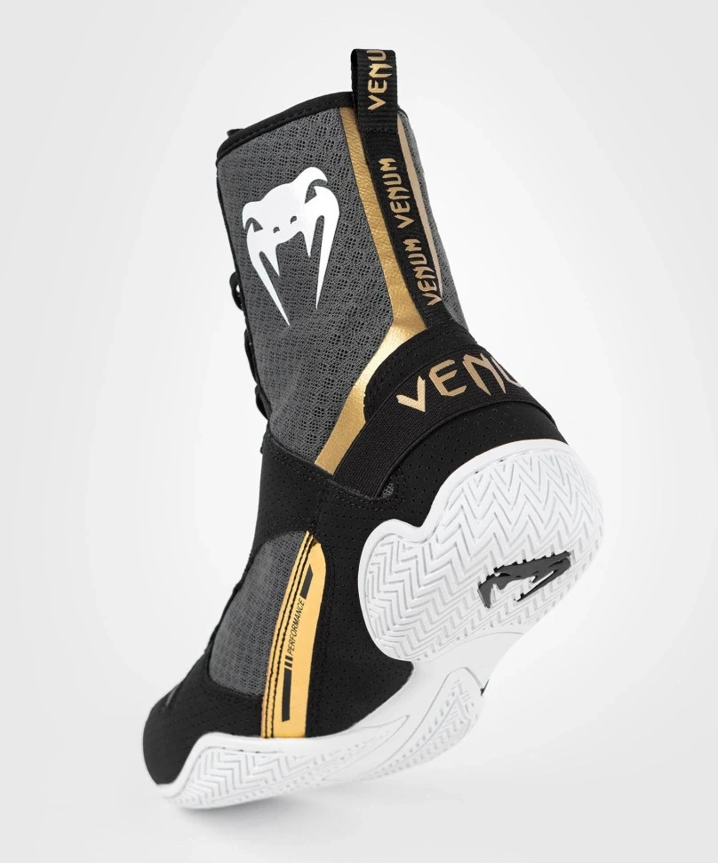 Боксерки Venum Elite Boxing Shoes - Black/White/Gold Ven03681-523