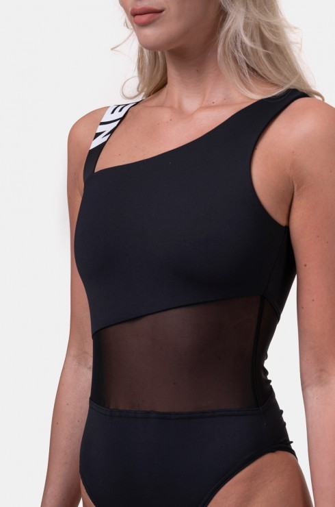 Купальник слитный Nebbia One shoulder sporty swimsuit 559 Black