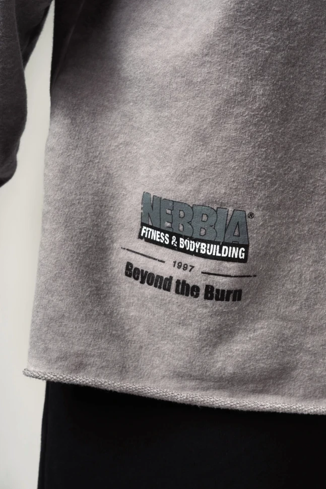 Толстовка Nebbia Washed-off Oversized Pullover Hoodie NO BS 371 Light grey