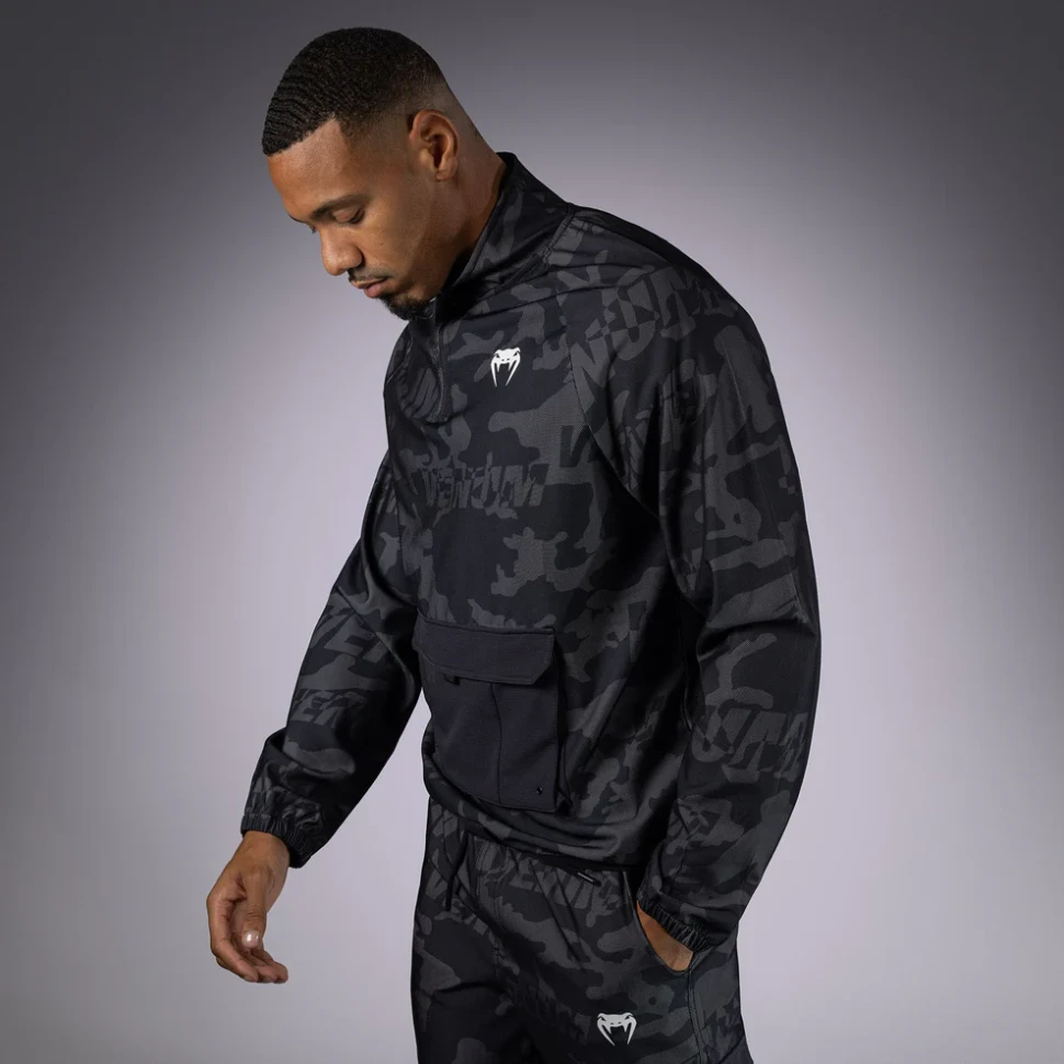 Толстовка Venum Trooper Men's Half-Zip Jacket - Black/Dark Charcoal Ven05355-577