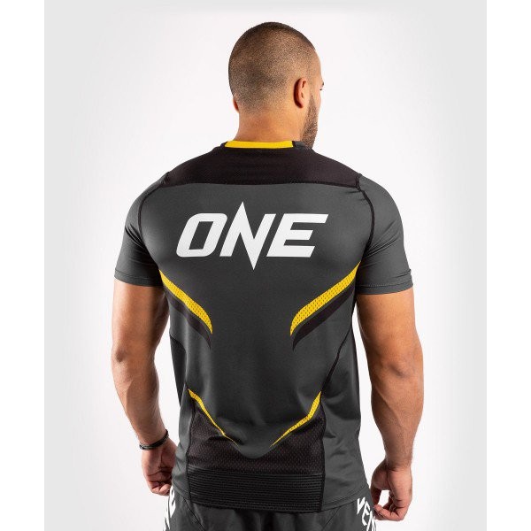 Футболка Venum ONE FC Impact Dry Tech Grey/Yellow 01847