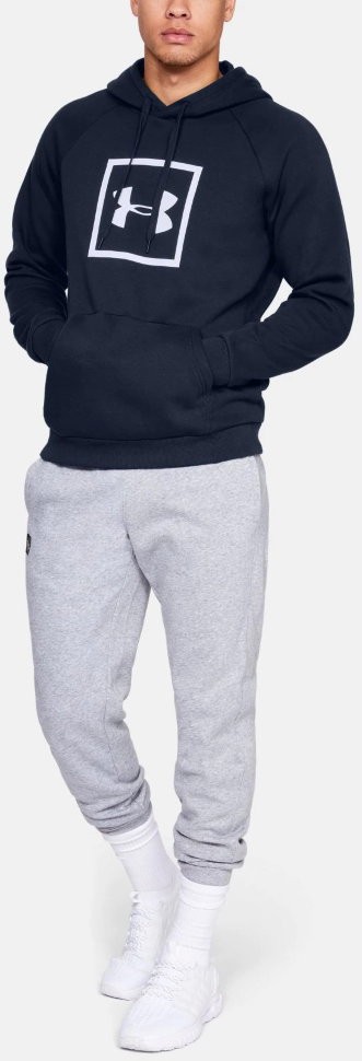 Толстовка Under Armour RIVAL FLEECE LOGO HOODY Academy /  / White 1329745-408